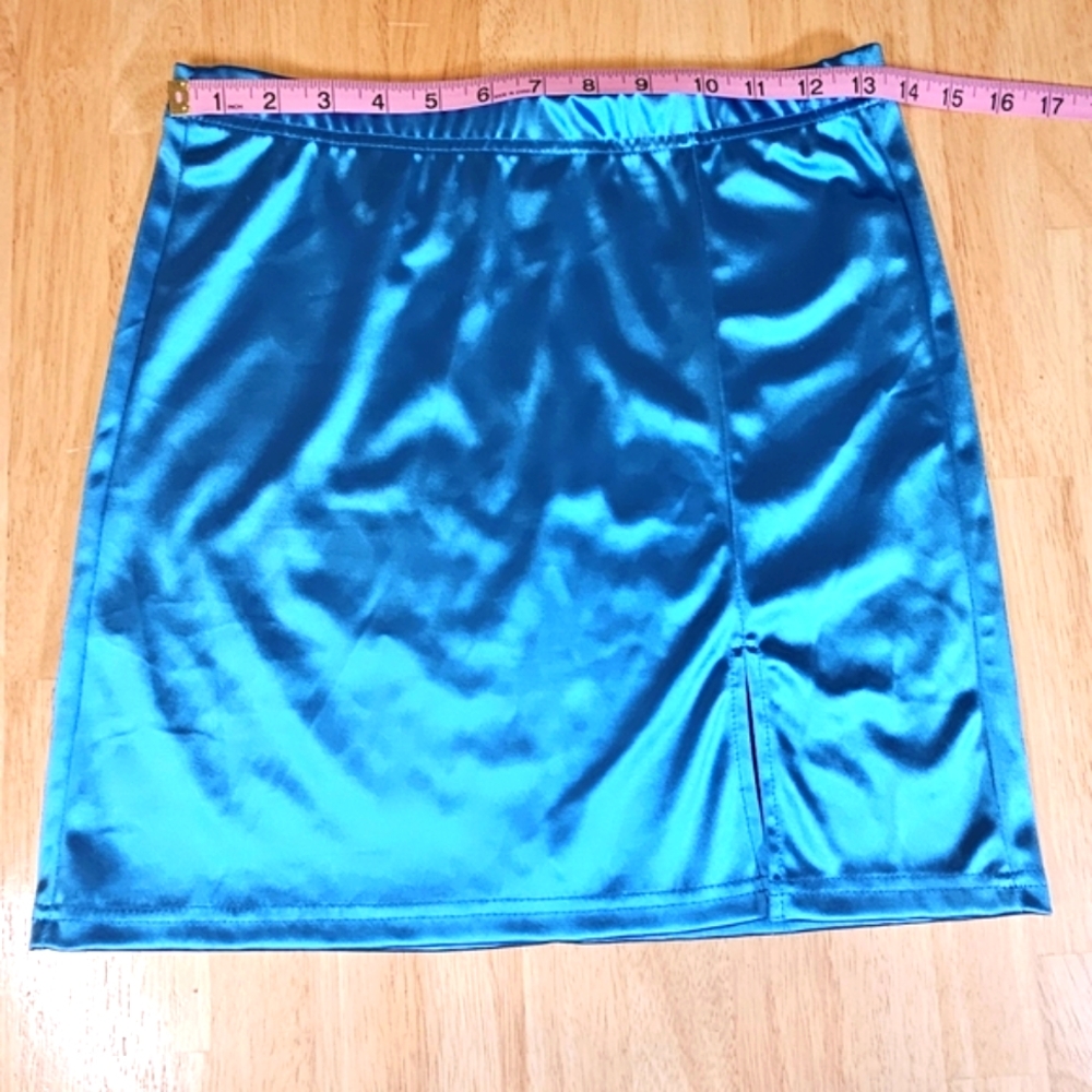 Blue Metallic Skirt - Picture 4 of 7